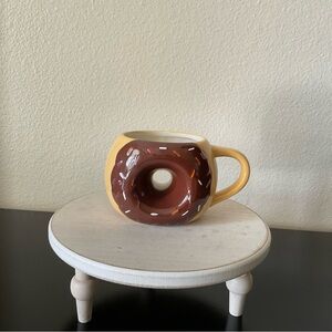 Chocolate Donut Mug with Sprinkles Novelty Odd Shape Coffee Tea Hot Cocoa
